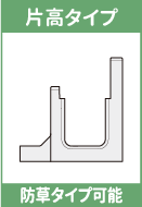 TFC-U片高は、落蓋型側溝で、民地と道路の高低差がある場所に使用可能。